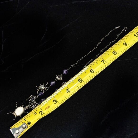 Bronzed Wire and Bead Matinee Necklace - Picture 7 of 7